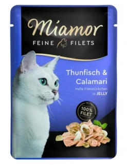 24 x Miamor Feine Filets in Jelly im Beutel Thunfisch & Calamari 100g