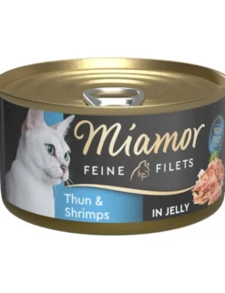 24 x Miamor Feine Filets in Jelly Thun & Shrimps 100g