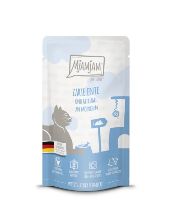 12 x MjAMjAM Quetschie Ente & Geflügel mit Möhrchen 125g