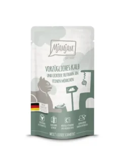 12 x MjAMjAM Quetschie Kalb & Truthahn mit Möhre 125g