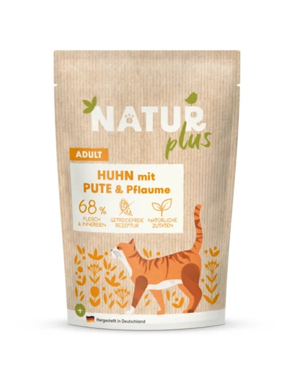 12 x NATURplus Adult Huhn & Pute mit Pflaume 85g