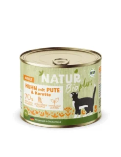6 x NATURplus Bio Adult Huhn mit Pute & Karotte 200g