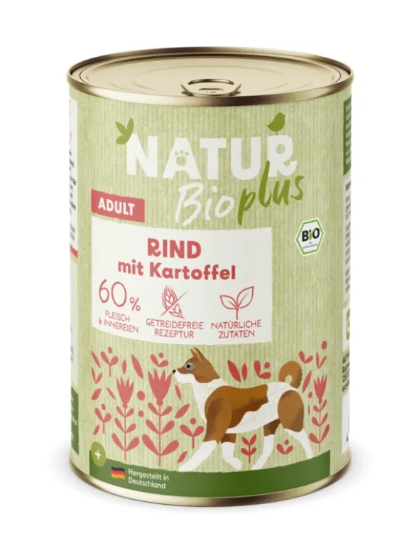 6 x NATURplus Bio Adult Rind mit Kartoffel 400g