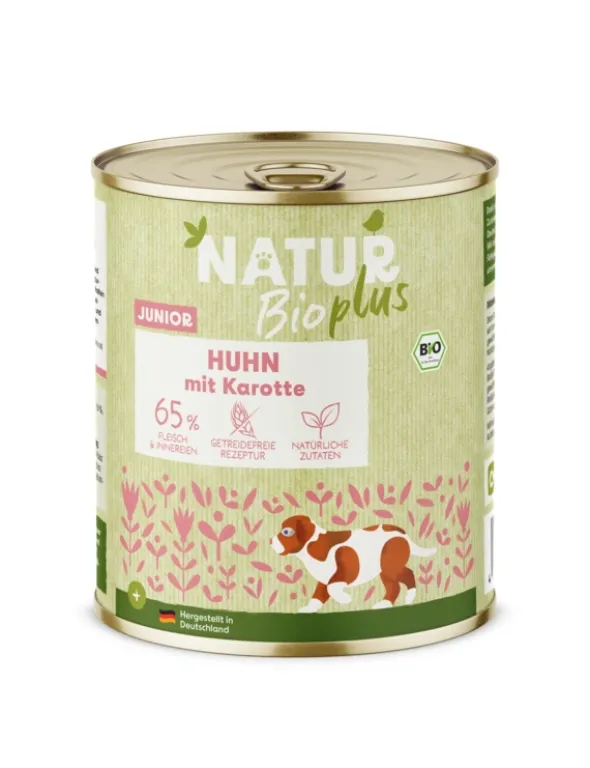 6 x NATURplus Bio Junior Huhn mit Karotte 800g