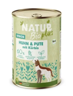 6 x NATURplus Bio Senior Huhn & Pute mit Kürbis 400g