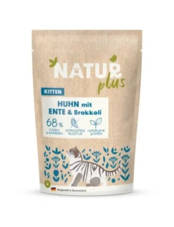 12 x NATURplus Kitten Huhn mit Ente & Brokkoli 85g