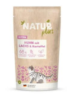 12 x NATURplus Kitten Huhn mit Lachs & Kartoffel 125g