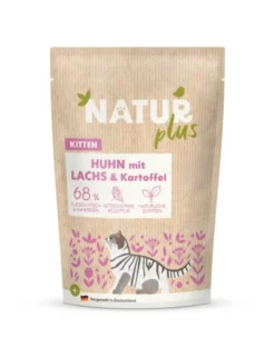 12 x NATURplus Kitten Huhn mit Lachs & Kartoffel 85g