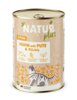 6 x NATURplus Kitten Huhn mit Pute & Kürbis 400g