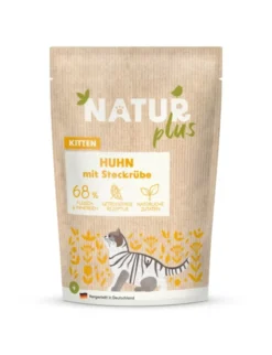 12 x NATURplus Kitten Huhn mit Steckrübe 85g