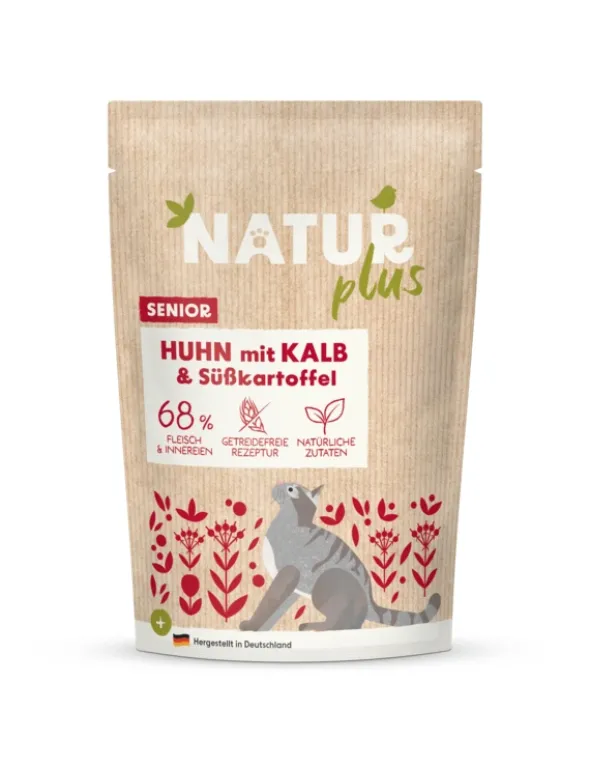 12 x NATURplus Senior Huhn & Kalb mit Süßkartoffel 85g