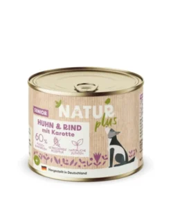6 x NATURplus Senior Huhn & Rind mit Karotte 200g