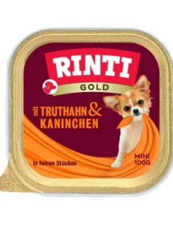 16 x RINTI Gold Mini Kaninchen & Truthahn 100g