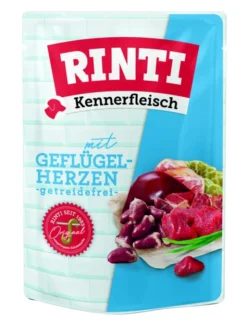 10 x RINTI Kennerfleisch im Beutel Geflügelherzen 400g
