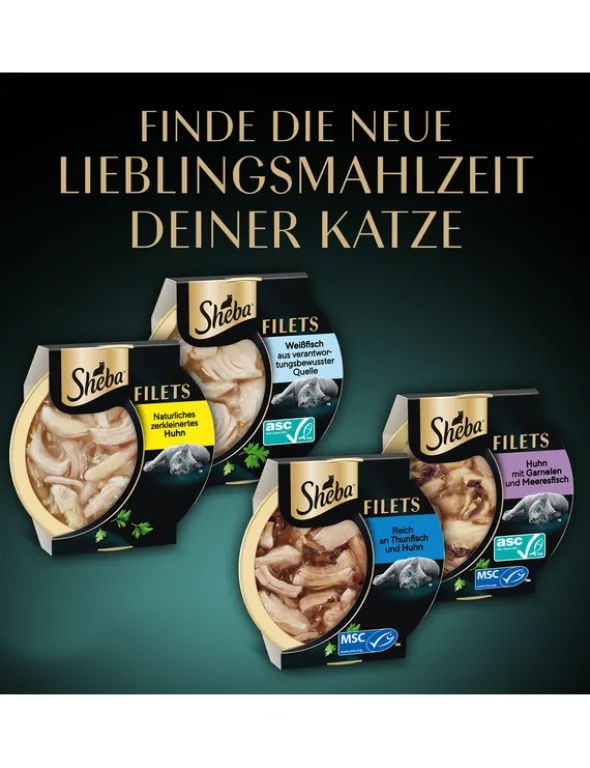 16 x Sheba Filets Thunfisch und Huhn 60g