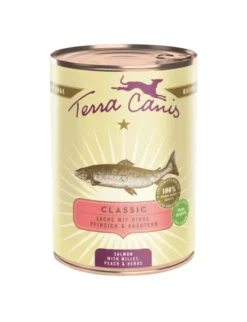 6 x Terra Canis Classic Lachs mit Hirse, Pfirsich & Kräutern 400g