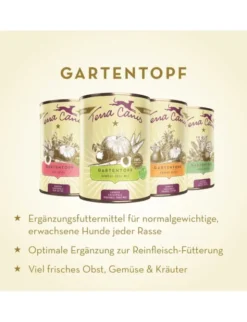 6 x Terra Canis Gartentopf Gemüse-Obst-Mix 400g