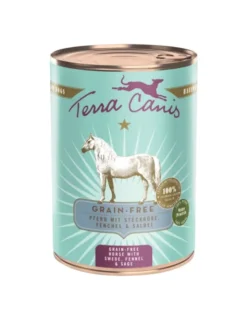 6 x Terra Canis getreidefrei Pferd mit Steckrübe, Fenchel & Salbei 400g