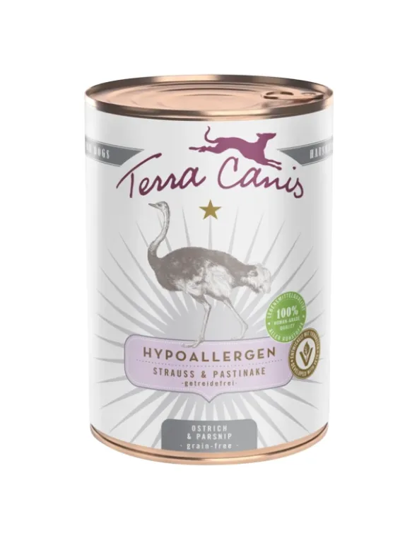 6 x Terra Canis Hypoallergen Strauß mit Pastinake 400g