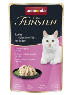 18 x Vom Feinsten Adult Lachs & Hühnchenfilet in Sauce 50g