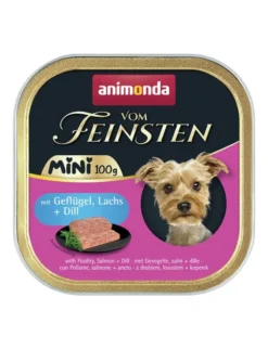 32 x Vom Feinsten Adult Mini mit Geflügel, Lachs & Dill 100g