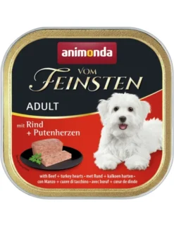 22 x Vom Feinsten Adult mit Rind & Putenherzen 150g