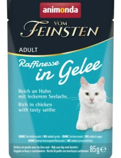 24 x Vom Feinsten Adult Raffinesse reich an Huhn mit Seelachs 85g