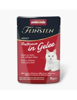 24 x Vom Feinsten Adult Raffinesse reich an Huhn mit Rind 85g