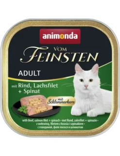 32 x Vom Feinsten Adult Schlemmerkern mit Rind, Lachsfilet & Spinat 100g