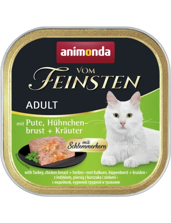 32 x Vom Feinsten Adult Schlemmerkern mit Pute, Hähnchenbrust & Kräutern 100g
