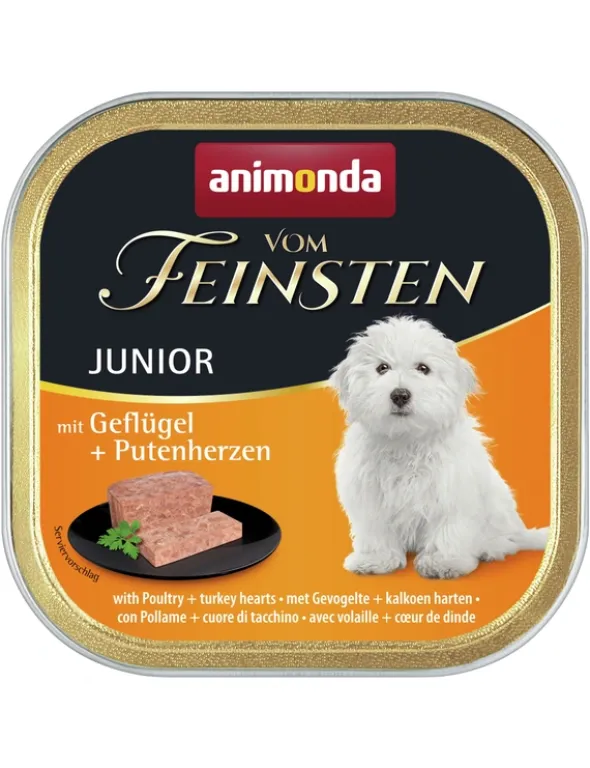 22 x Vom Feinsten Junior mit Geflügel & Putenherzen 150g