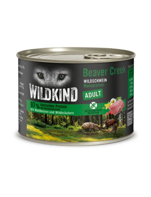 6 x WILDKIND Adult Beaver Creek Wildschwein 200g