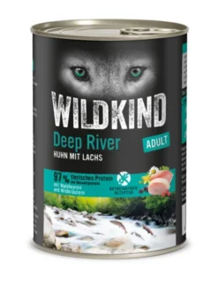 6 x WILDKIND Adult Deep River Huhn und Lachs 400g