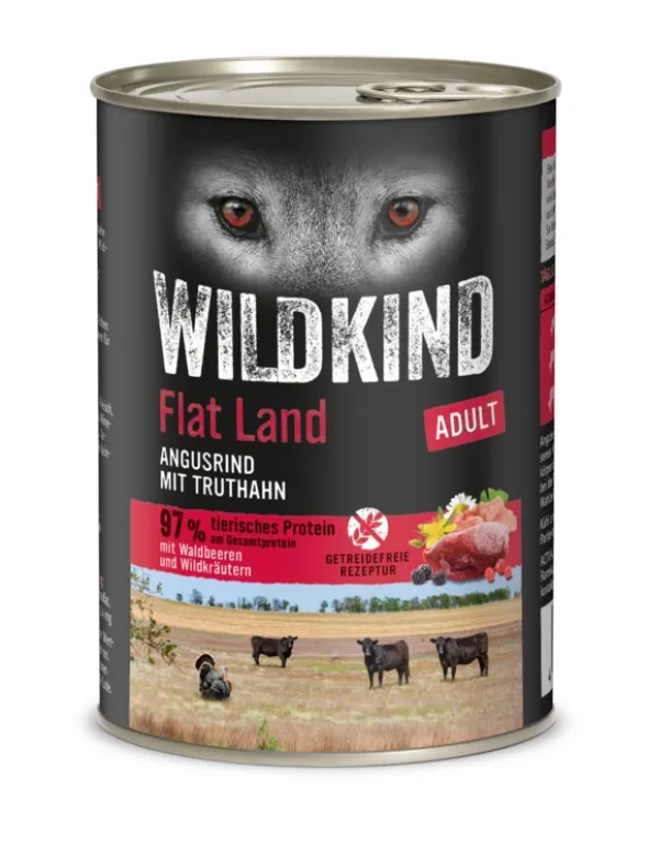 6 x WILDKIND Adult Flat Land Angusrind mit Truthahn 400g