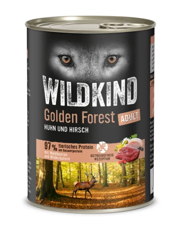 6 x WILDKIND Adult Golden Forest Huhn und Hirsch 400g