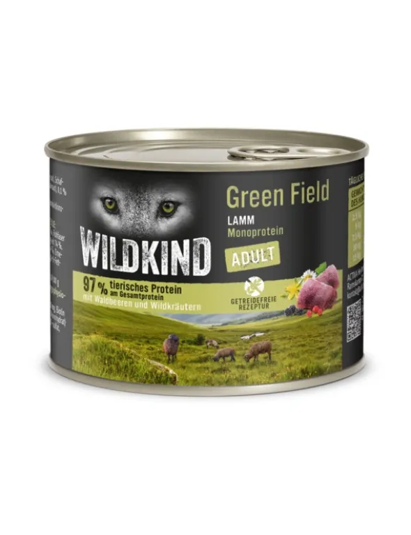 6 x WILDKIND Adult Green Field Lamm 200g