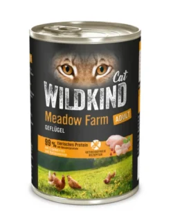 6 x WILDKIND Adult Meadow Farm Geflügel 400g