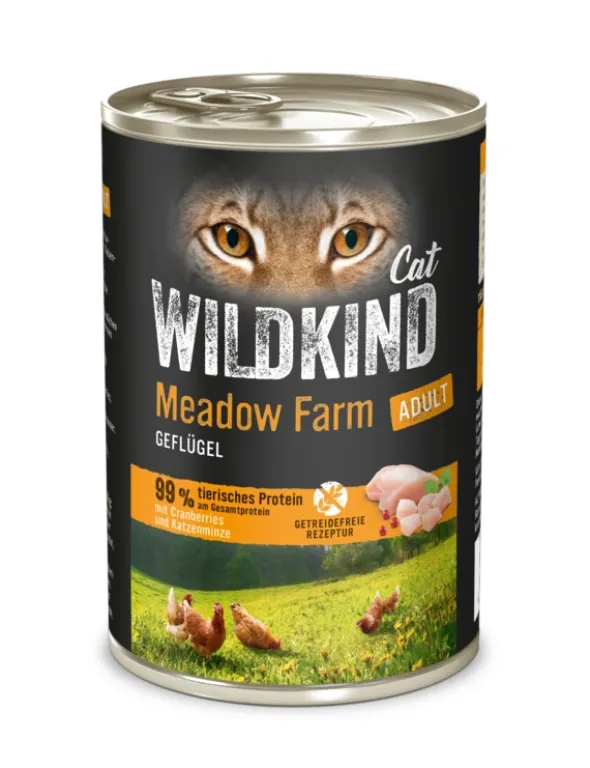 6 x WILDKIND Adult Meadow Farm Geflügel 400g