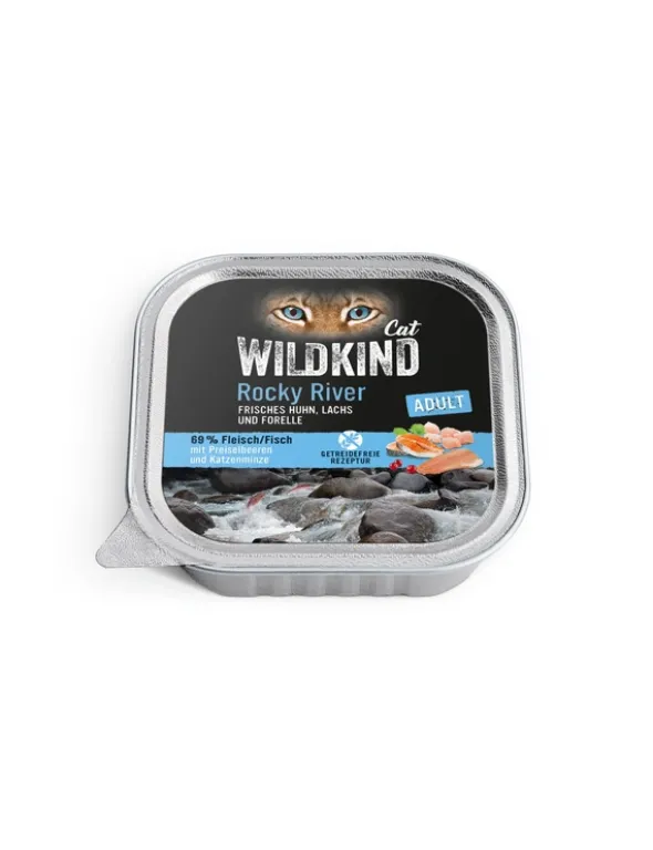 16 x WILDKIND Adult Rocky River Huhn, Lachs und Forelle 100g