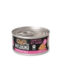 12 x WILDKIND Feine Filets Natur Thunfisch + Shrimps 70g