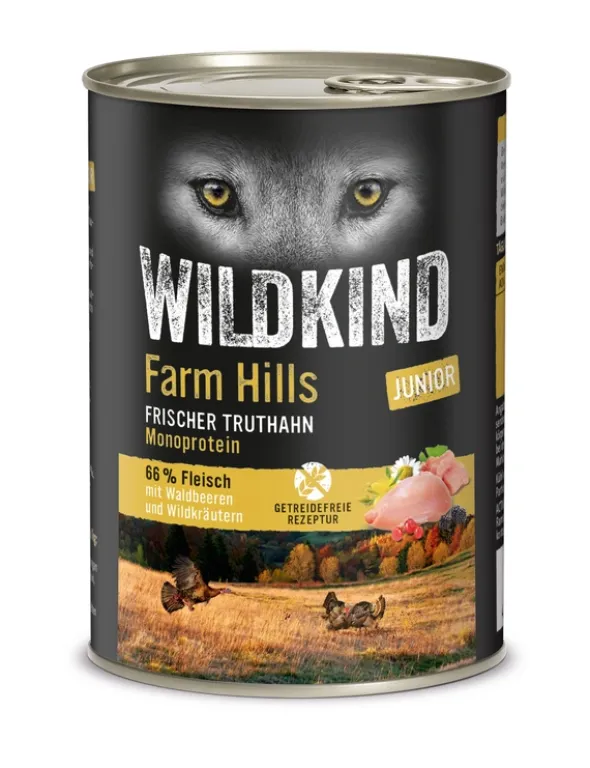 6 x WILDKIND Junior Farm Hills Truthahn 400g