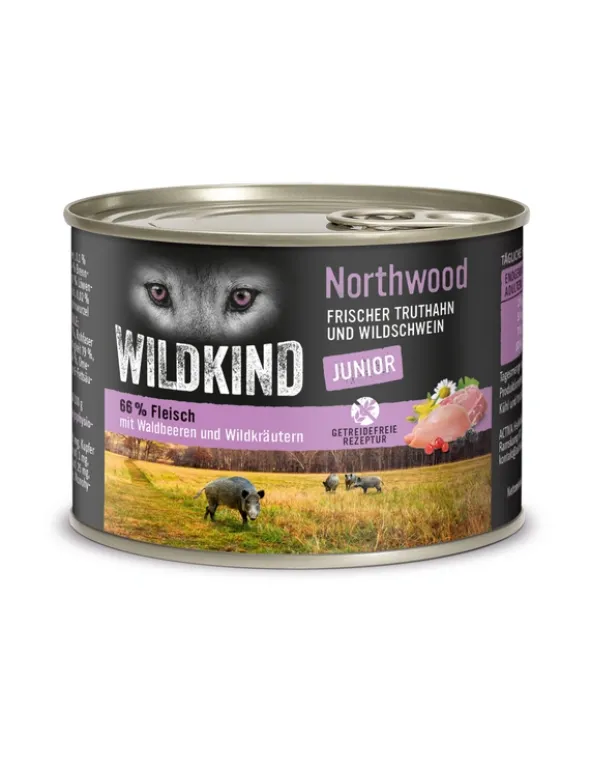 6 x WILDKIND Junior Northwood Truthahn und Wildschwein 200g