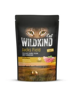12 x WILDKIND Kitten Jacks Field Huhn, Fasan und Kaninchen 85g
